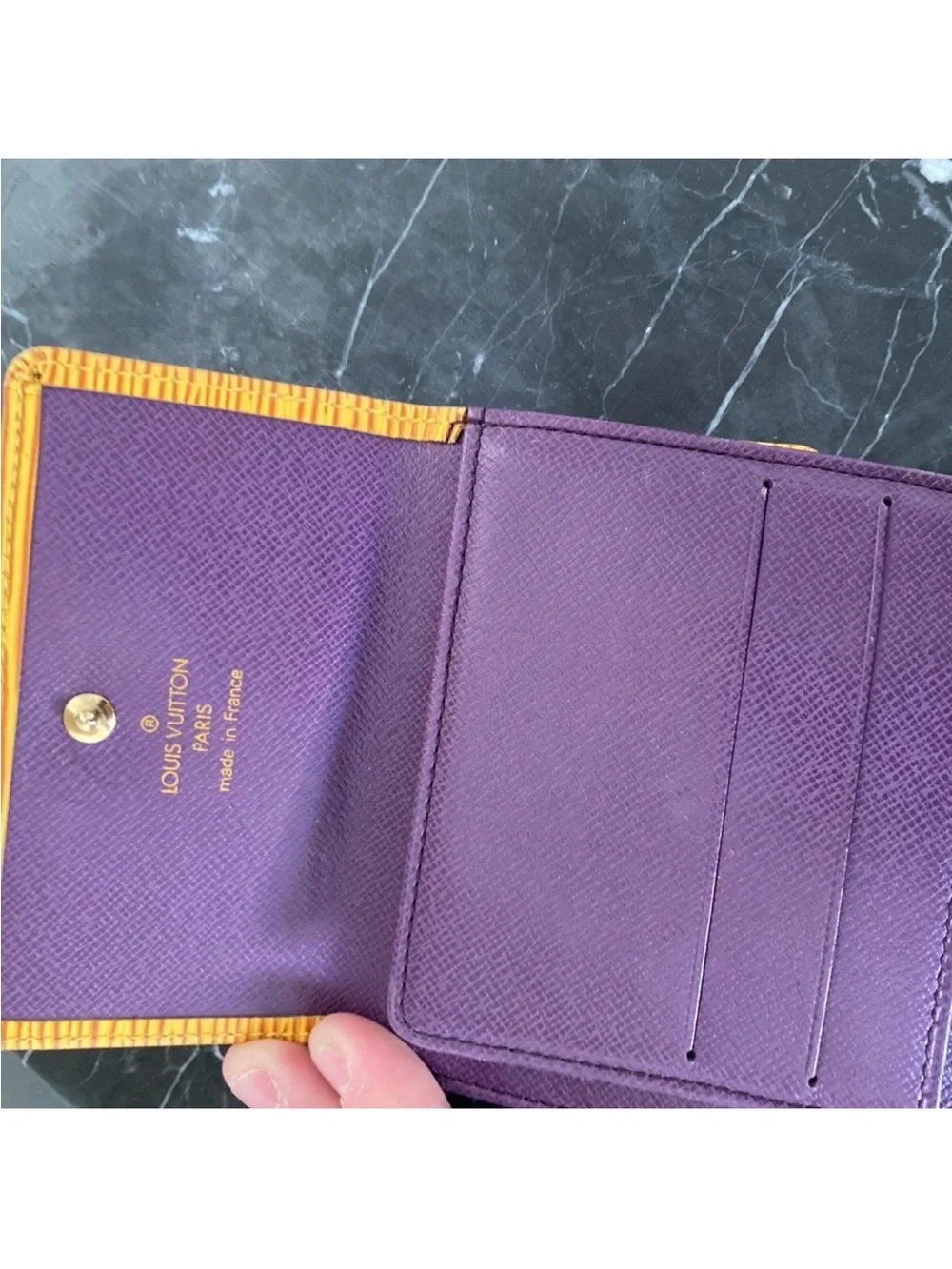 Louis Vuitton Yellow Epi Leather Small Bi-Fold Wallet